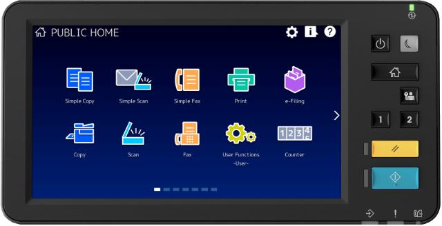 Panel táctil personalizable de un equipo Toshiba